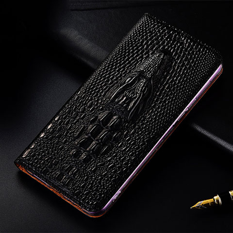 Handytasche Stand Schutzhülle Flip Leder Hülle H03P für Sony Xperia XA2 Plus Schwarz