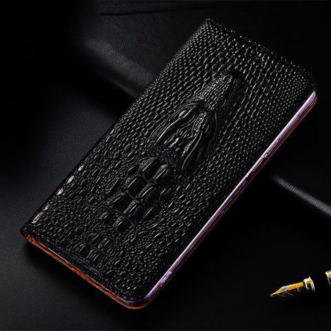 Handytasche Stand Schutzhülle Flip Leder Hülle H03P für Xiaomi Redmi 9AT Schwarz