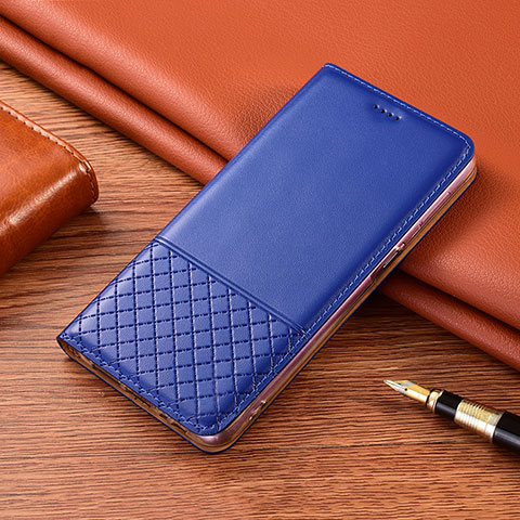 Handytasche Stand Schutzhülle Flip Leder Hülle H08 für Apple iPhone 15 Pro Blau
