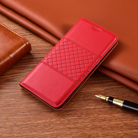 Handytasche Stand Schutzhülle Flip Leder Hülle H09 für Apple iPhone 15 Pro Rot
