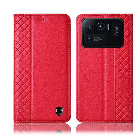 Handytasche Stand Schutzhülle Flip Leder Hülle H10P für Xiaomi Mi 11 Ultra 5G Rot