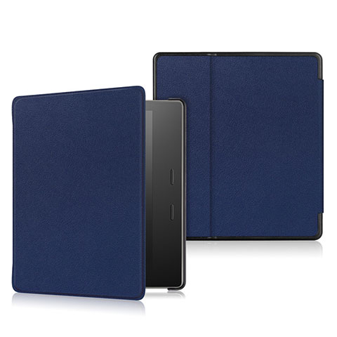 Handytasche Stand Schutzhülle Flip Leder Hülle L01 für Amazon Kindle Oasis 7 inch Blau