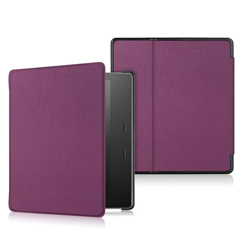 Handytasche Stand Schutzhülle Flip Leder Hülle L01 für Amazon Kindle Oasis 7 inch Violett