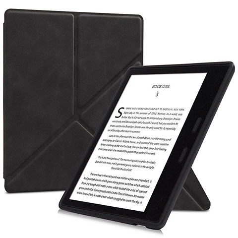 Handytasche Stand Schutzhülle Flip Leder Hülle L02 für Amazon Kindle Oasis 7 inch Schwarz