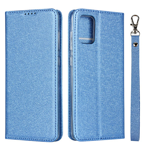 Handytasche Stand Schutzhülle Flip Leder Hülle L02 für Samsung Galaxy M40S Hellblau