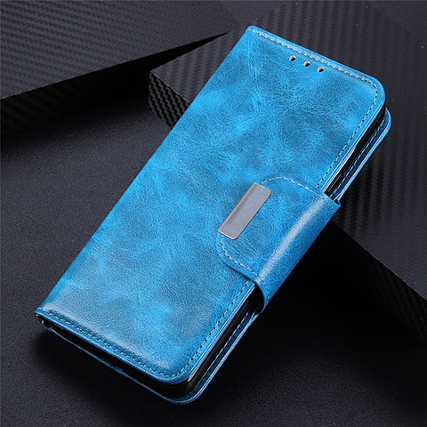 Handytasche Stand Schutzhülle Flip Leder Hülle L02 für Samsung Galaxy S21 5G Hellblau