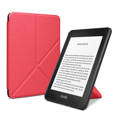 Handytasche Stand Schutzhülle Flip Leder Hülle L03 für Amazon Kindle 6 inch Rot