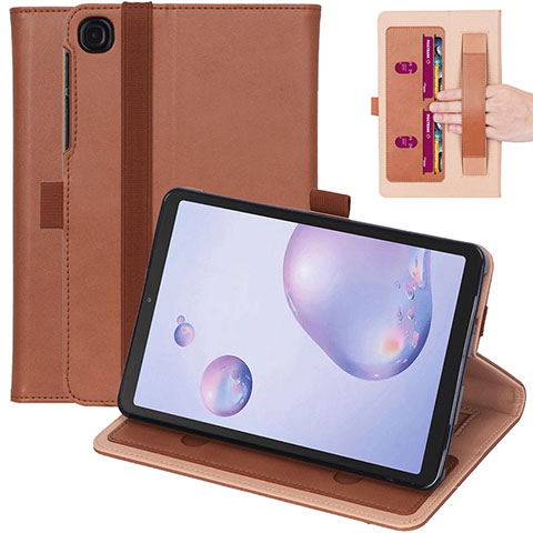 Handytasche Stand Schutzhülle Flip Leder Hülle L03 für Samsung Galaxy Tab A7 4G 10.4 SM-T505 Braun