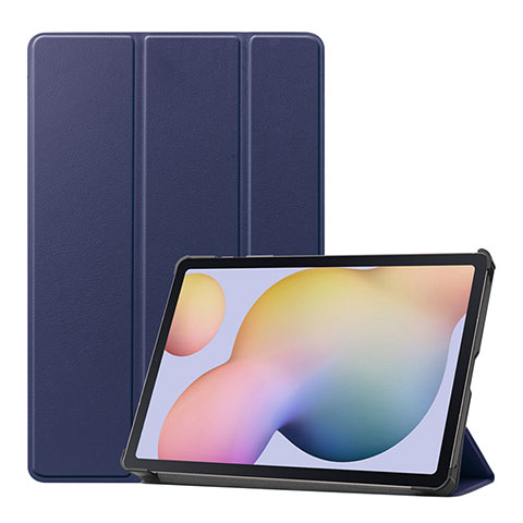 Handytasche Stand Schutzhülle Flip Leder Hülle L03 für Samsung Galaxy Tab S7 4G 11 SM-T875 Blau