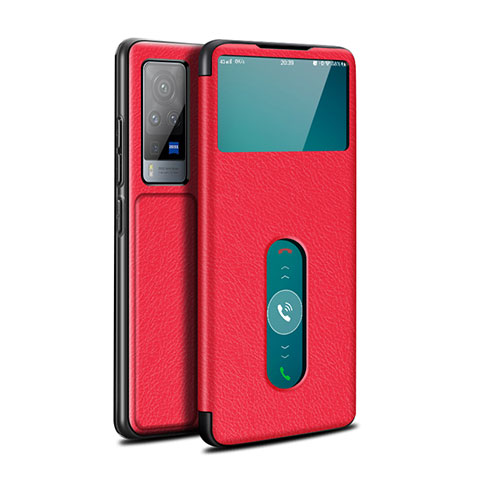 Handytasche Stand Schutzhülle Flip Leder Hülle L03 für Vivo X60 Pro 5G Rot