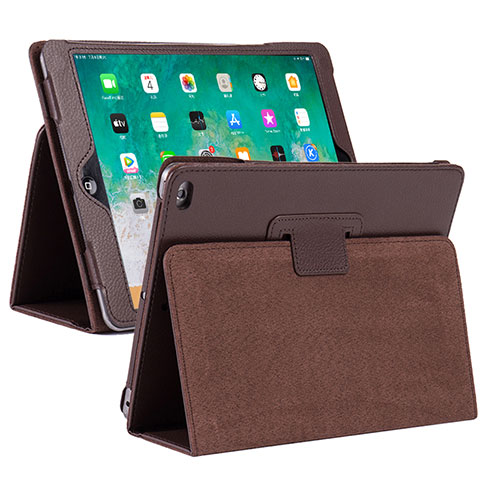 Handytasche Stand Schutzhülle Flip Leder Hülle L04 für Apple iPad 10.2 (2020) Braun
