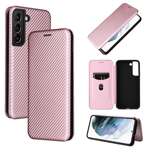 Handytasche Stand Schutzhülle Flip Leder Hülle L11Z für Samsung Galaxy S23 5G Rosegold