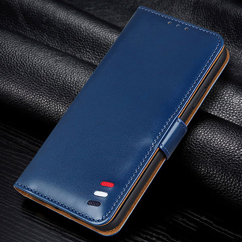 Handytasche Stand Schutzhülle Flip Leder Hülle L12 für Samsung Galaxy M21s Blau