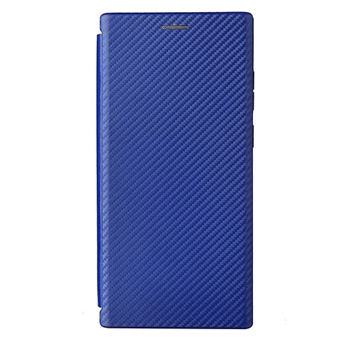 Handytasche Stand Schutzhülle Flip Leder Hülle L12Z für Samsung Galaxy S21 Ultra 5G Blau