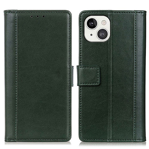 Handytasche Stand Schutzhülle Flip Leder Hülle L28 für Apple iPhone 14 Grün