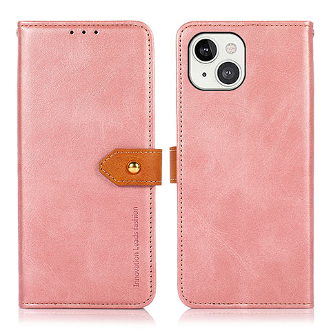 Handytasche Stand Schutzhülle Flip Leder Hülle L29 für Apple iPhone 14 Rosegold