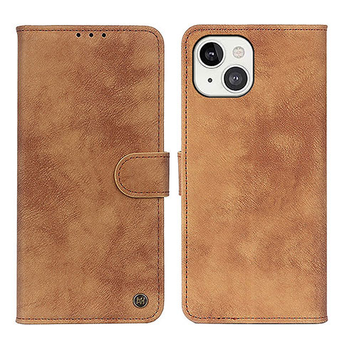Handytasche Stand Schutzhülle Flip Leder Hülle L30 für Apple iPhone 14 Braun
