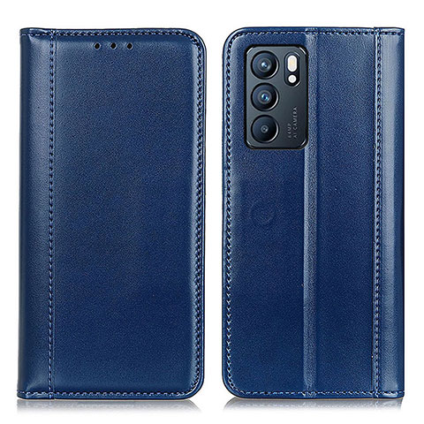 Handytasche Stand Schutzhülle Flip Leder Hülle M05L für Oppo Reno6 5G Blau
