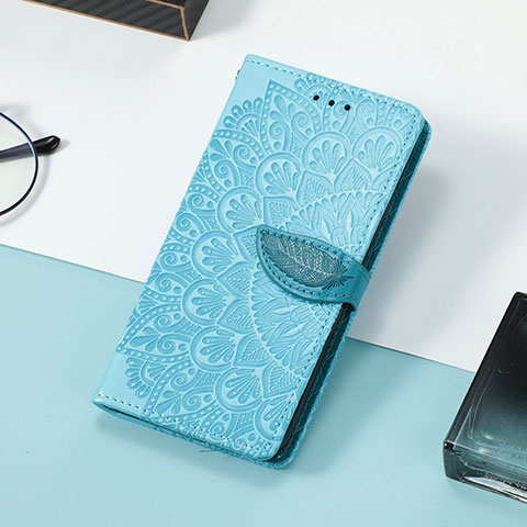 Handytasche Stand Schutzhülle Flip Leder Hülle Modisch Muster S08D für Huawei Honor X10 Max 5G Blau
