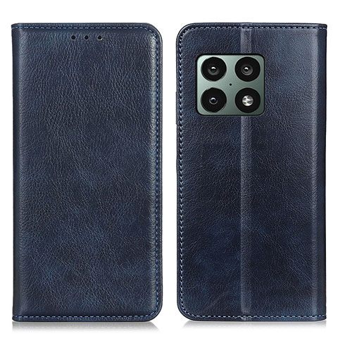 Handytasche Stand Schutzhülle Flip Leder Hülle N01P für OnePlus 10 Pro 5G Blau