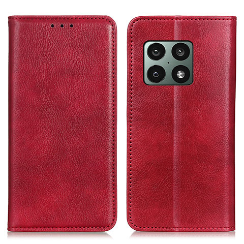 Handytasche Stand Schutzhülle Flip Leder Hülle N01P für OnePlus 10 Pro 5G Rot