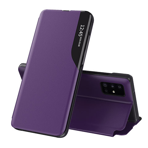 Handytasche Stand Schutzhülle Flip Leder Hülle QH1 für Samsung Galaxy M40S Violett