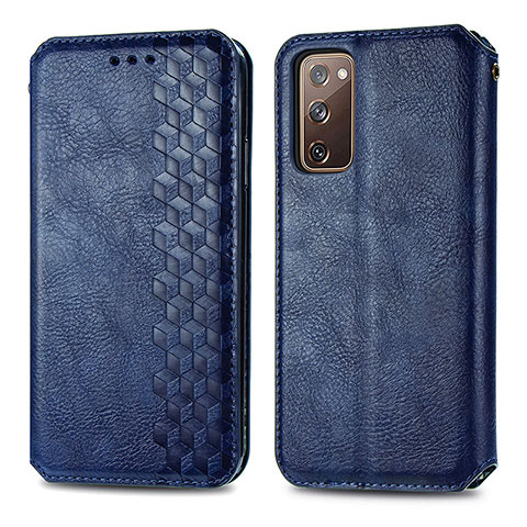 Handytasche Stand Schutzhülle Flip Leder Hülle S01D für Samsung Galaxy S20 FE (2022) 5G Blau