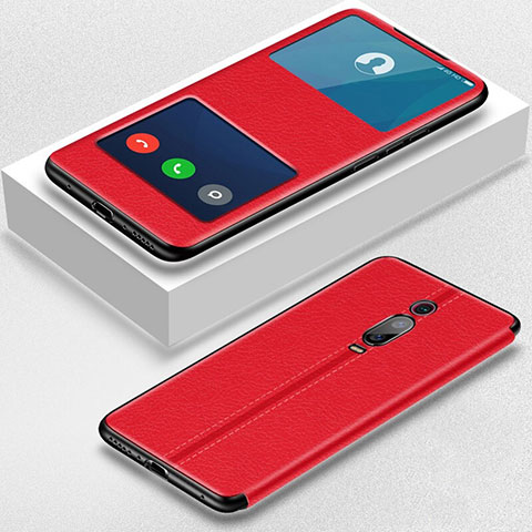 Handytasche Stand Schutzhülle Flip Leder Hülle T02 für Xiaomi Mi 9T Pro Rot