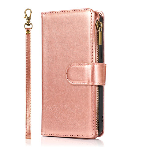 Handytasche Stand Schutzhülle Flip Leder Hülle T04 für Apple iPhone 12 Mini Rosegold