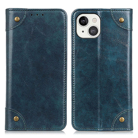 Handytasche Stand Schutzhülle Flip Leder Hülle T08 für Apple iPhone 14 Blau