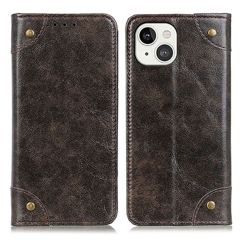 Handytasche Stand Schutzhülle Flip Leder Hülle T08 für Apple iPhone 14 Grau