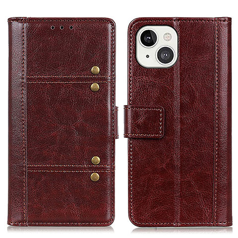 Handytasche Stand Schutzhülle Flip Leder Hülle T10 für Apple iPhone 14 Braun