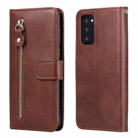 Handytasche Stand Schutzhülle Flip Leder Hülle T10 für Samsung Galaxy Note 20 5G Braun