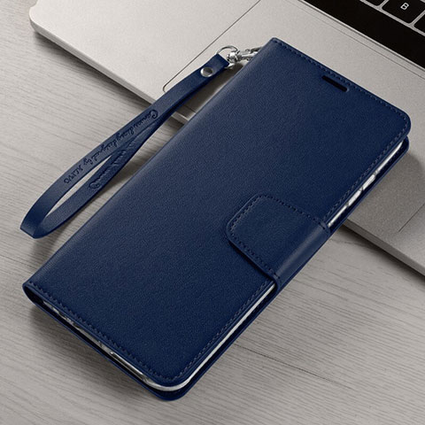 Handytasche Stand Schutzhülle Flip Leder Hülle T15 für Xiaomi Mi Note 10 Pro Blau