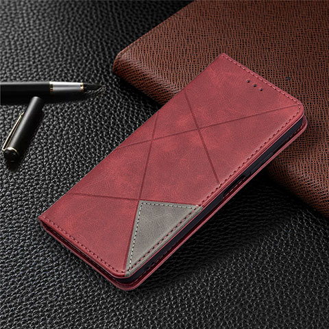 Handytasche Stand Schutzhülle Flip Leder Hülle T17 für Xiaomi Poco M3 Rot