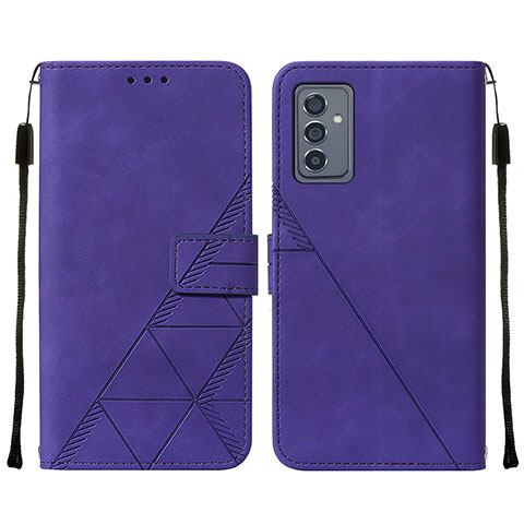 Handytasche Stand Schutzhülle Flip Leder Hülle Y01B für Samsung Galaxy Quantum2 5G Violett
