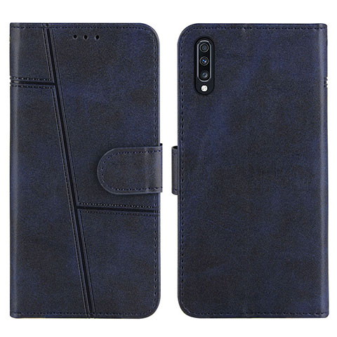 Handytasche Stand Schutzhülle Flip Leder Hülle Y01X für Samsung Galaxy A50S Blau