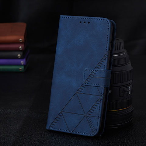 Handytasche Stand Schutzhülle Flip Leder Hülle Y02B für Samsung Galaxy F22 4G Blau