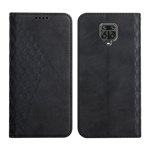 Handytasche Stand Schutzhülle Flip Leder Hülle Y02X für Xiaomi Redmi Note 9 Pro Schwarz