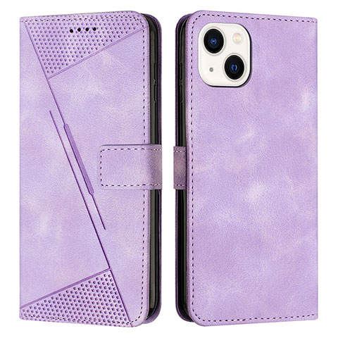 Handytasche Stand Schutzhülle Flip Leder Hülle Y04X für Apple iPhone 14 Violett