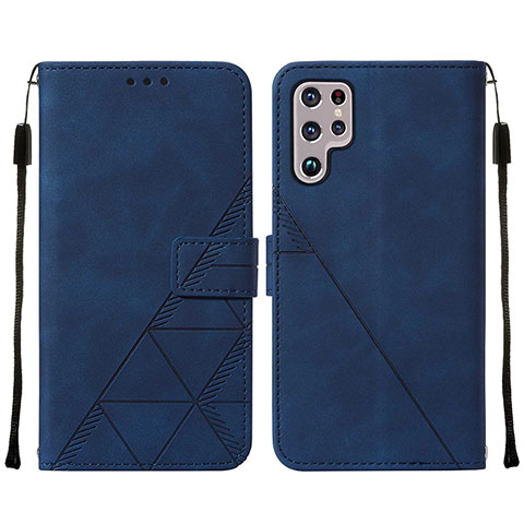 Handytasche Stand Schutzhülle Flip Leder Hülle Y07B für Samsung Galaxy S21 Ultra 5G Blau