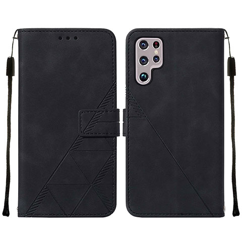 Handytasche Stand Schutzhülle Flip Leder Hülle Y07B für Samsung Galaxy S21 Ultra 5G Schwarz