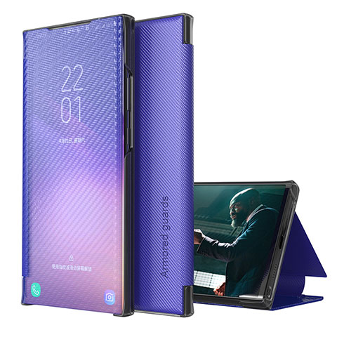Handytasche Stand Schutzhülle Flip Leder Hülle ZL1 für Samsung Galaxy A42 5G Violett