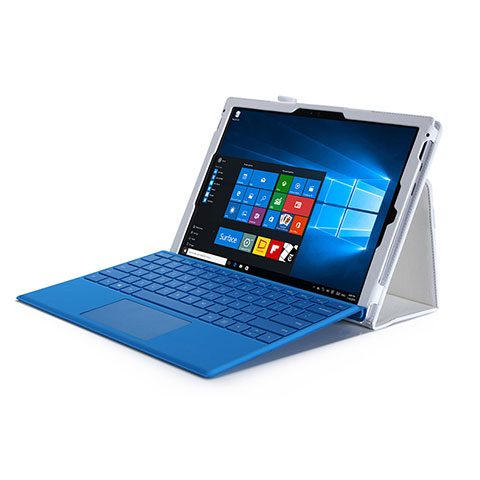 Handytasche Stand Schutzhülle Leder für Microsoft Surface Pro 4 Weiß