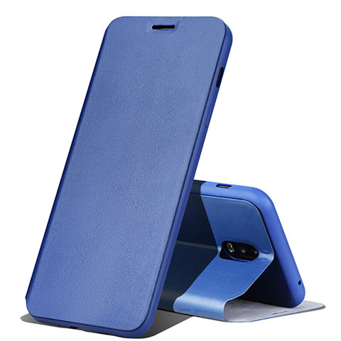 Handytasche Stand Schutzhülle Leder für Samsung Galaxy C8 C710F Blau
