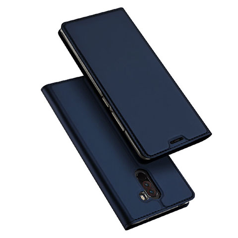 Handytasche Stand Schutzhülle Leder für Xiaomi Pocophone F1 Blau