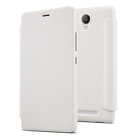 Handytasche Stand Schutzhülle Leder für Xiaomi Redmi Note 2 Weiß
