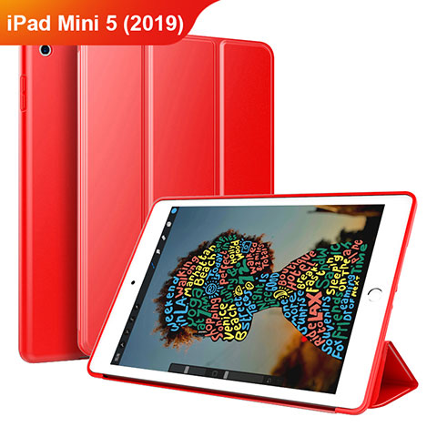 Handytasche Stand Schutzhülle Leder Hülle für Apple iPad Mini 5 (2019) Rot