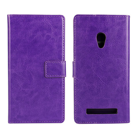 Handytasche Stand Schutzhülle Leder Hülle für Asus Zenfone 5 Violett