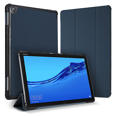 Handytasche Stand Schutzhülle Leder Hülle für Huawei MediaPad M5 Lite 10.1 Blau